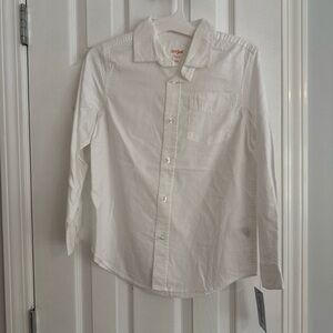 New with tags | Boys Cat & Jack White Long Sleeve Button-Up Shirt Medium 8/10